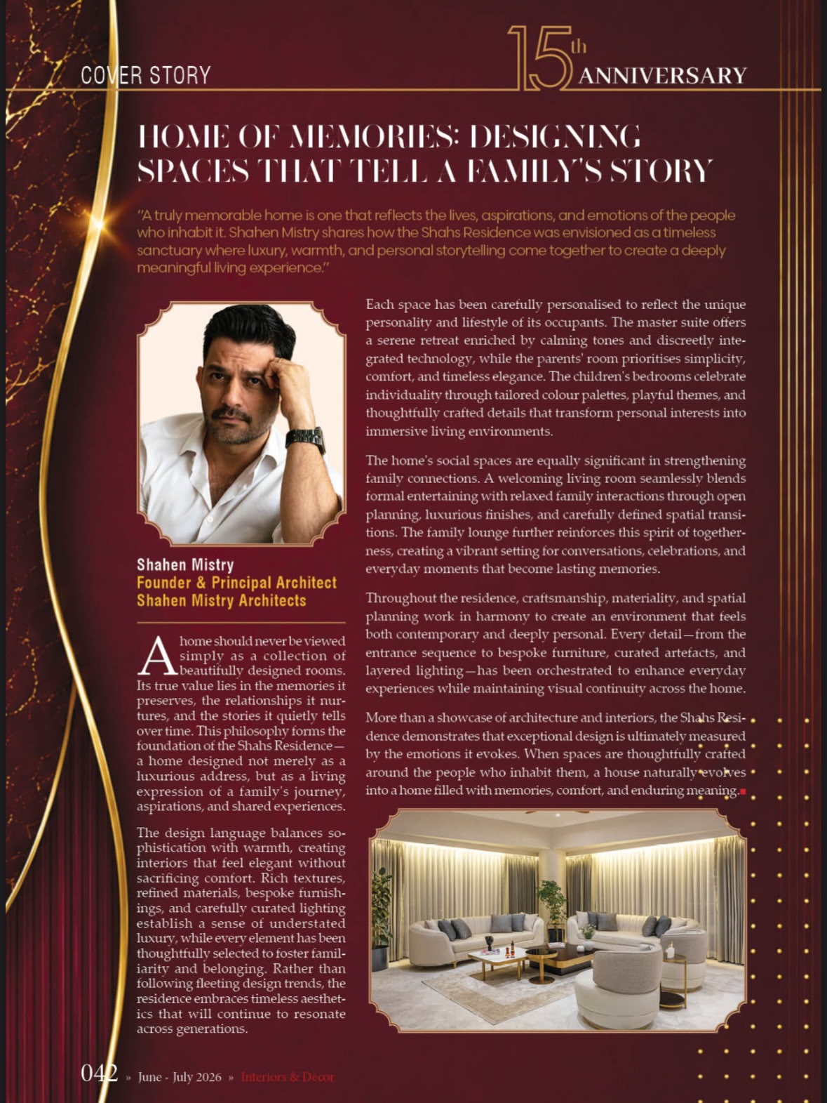 Interiors & Decor 15th Anniversary Edition - Cover Story