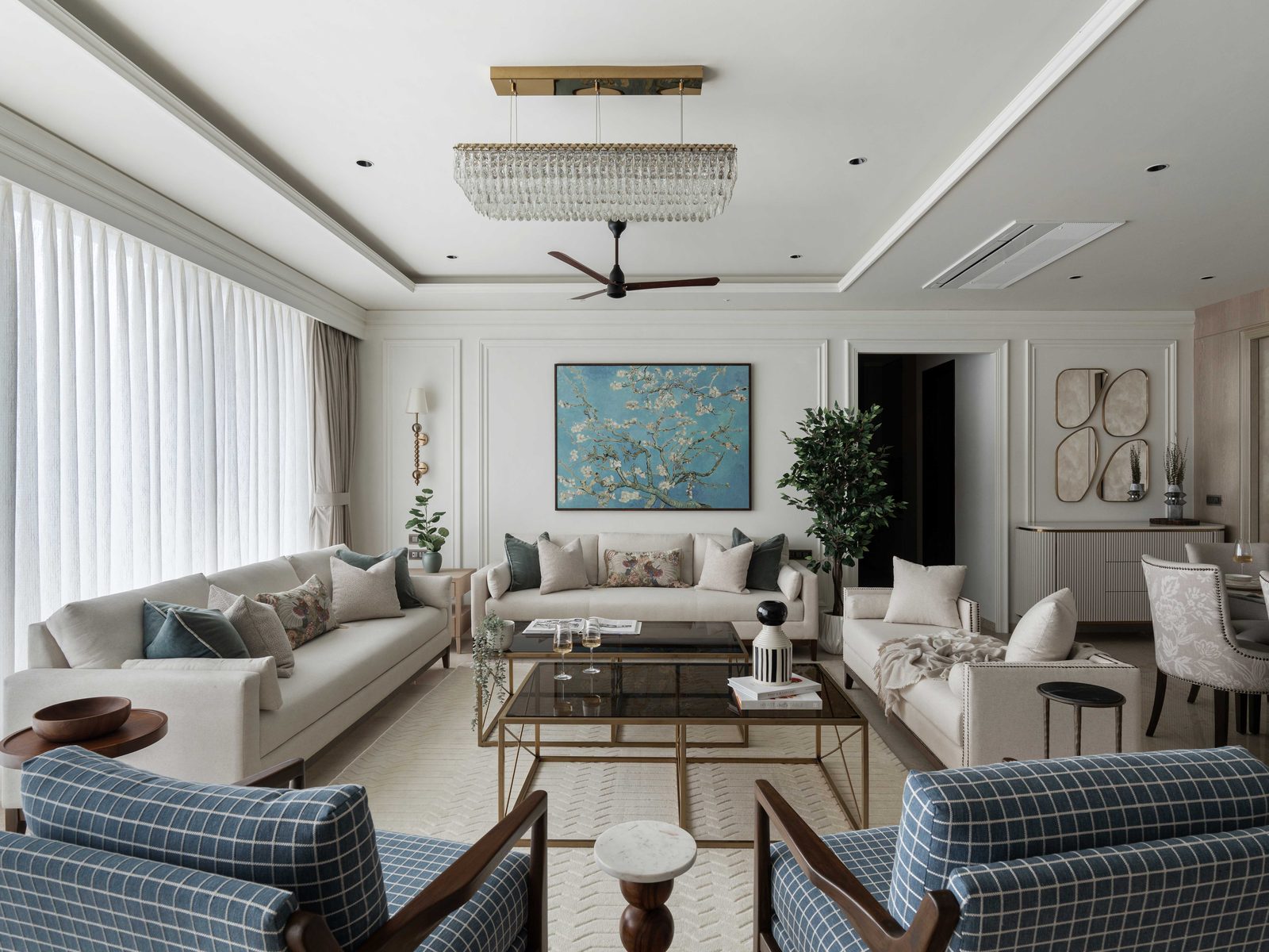 Living room after the interiors were designed